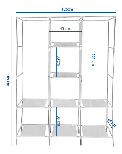 Armario 3 PUESTOS CLOSETDe Tela Portatil